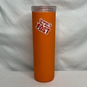Dunkin Donuts “Orange is the New Fast” Insulated Tumbler With Lid.